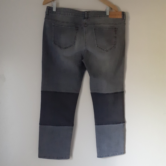 JUNAROSE 2tone Patchwork Ankle Cropped Jeans size 11 fit like 18 or 31 MUST READ - Picture 4 of 10